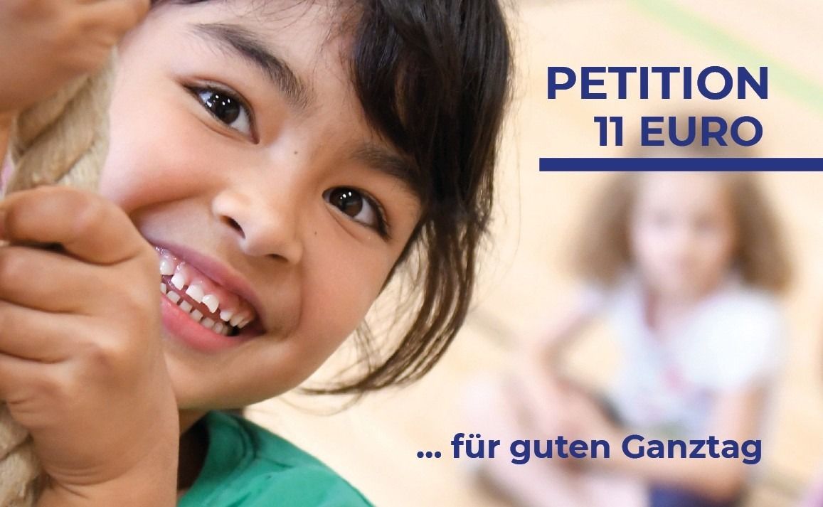 Button Petition 11 Euro für guten Ganztag